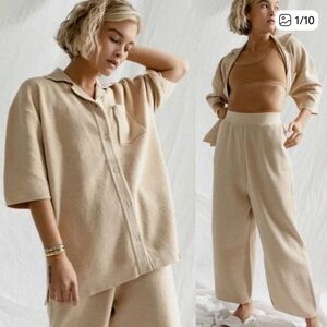 James Street Co. cotton & cashmere shirt and pants size xs